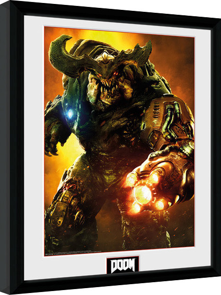 Innrammet plakat Doom - Cyber Demon