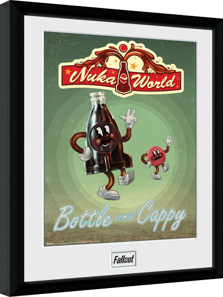 Framed Poster Fallout - Bottle and Cappy