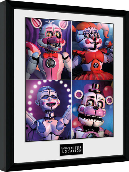 Zarámovaný plagát Five Nights at Freddys - Sister Location Quad