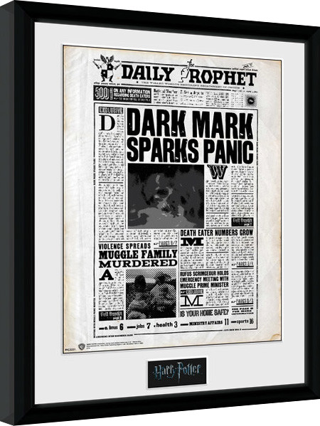 Zarámovaný plagát Harry Potter - Daily Prophet
