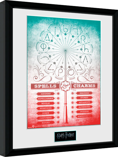 Ingelijste poster Harry Potter - Spells and Charms