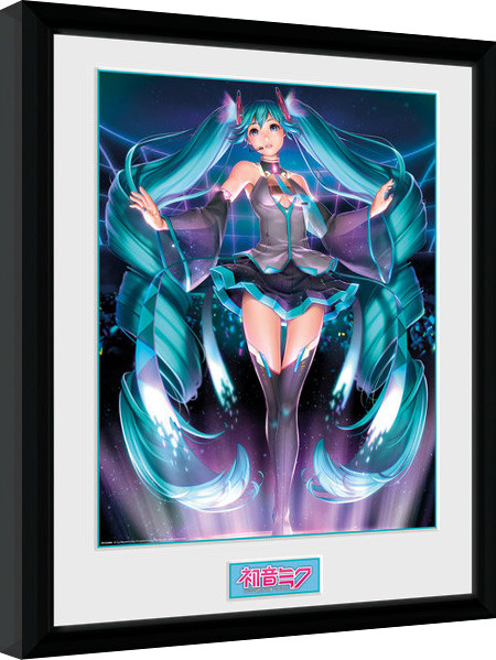 Oprawiony plakat Hatsune Miku - Projection