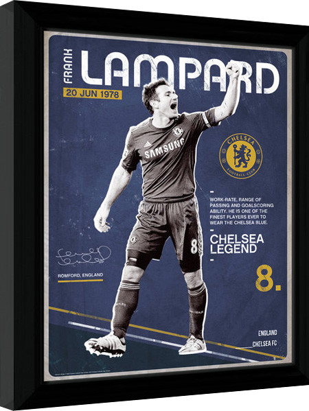 Rámovaný plakát Chelsea - Lampard Retro