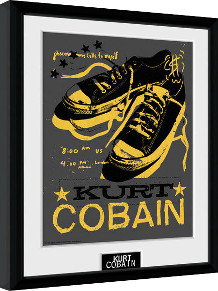 Oprawiony plakat Kurt Cobain - Shoes