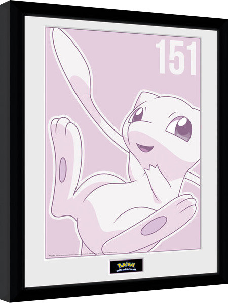 Oprawiony plakat Pokemon - Mew Mono