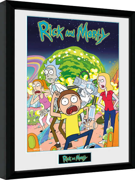 Rámovaný plakát Rick & Morty - Compilation