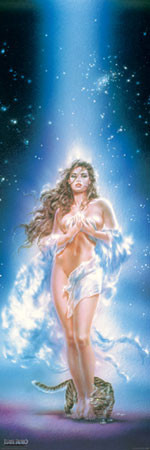 Poster Luis Royo - woman & cat