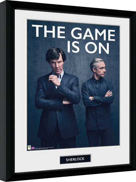 Oprawiony plakat Sherlock - The Game Is On
