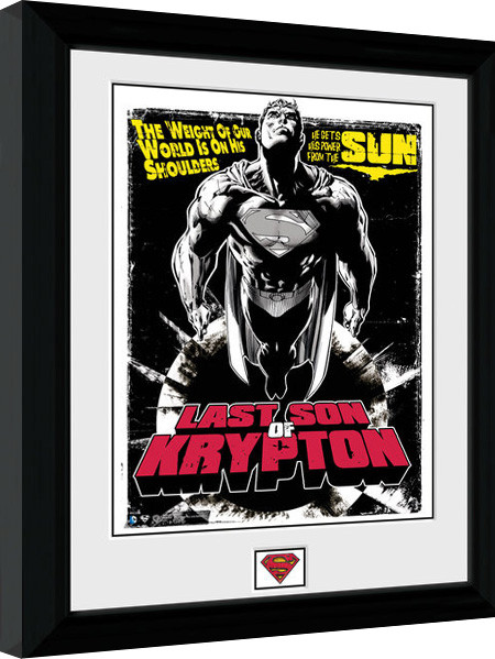 Ingelijste poster Superman - Last Son Of Krypton