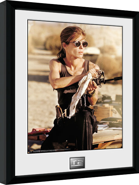 Ingelijste poster Terminator 2 - Sarah Connor