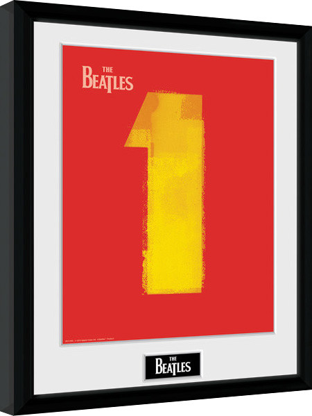 Indrammet plakat The Beatles - No1 Red