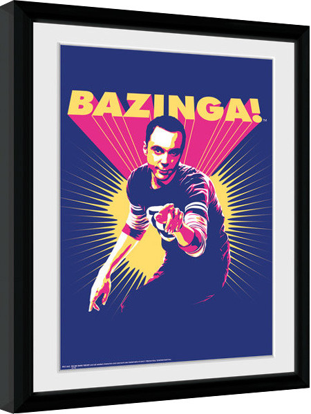 Poster enmarcado Big Bang - Bazinga
