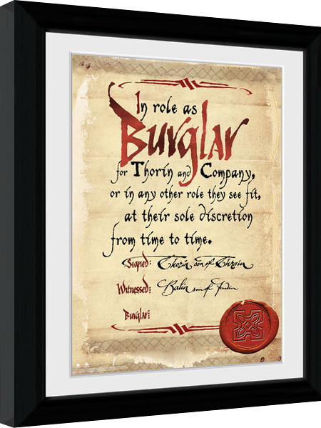 Oprawiony plakat Hobbit - Burglar
