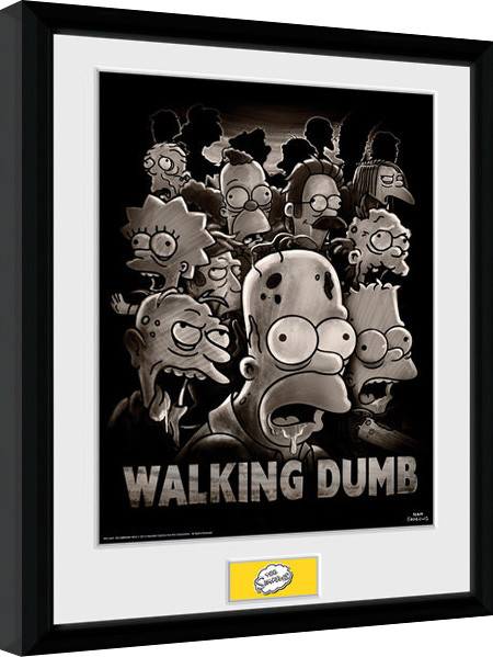 Poster enmarcado Los Simpson - The Walking Dumb