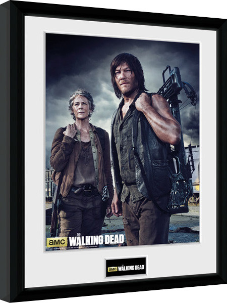 Ingelijste poster The Walking Dead - Carol and Daryl