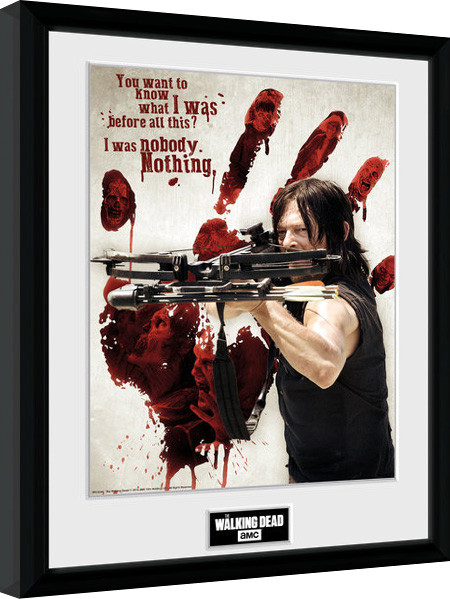 Ingelijste poster The Walking Dead - Daryl Bloody Hand