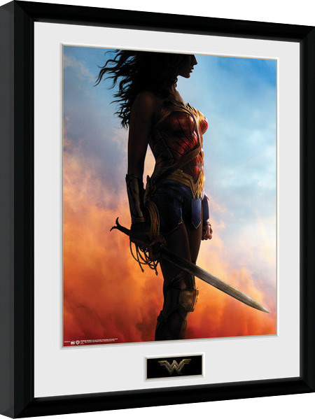 Ingelijste poster Wonder Woman - Stand