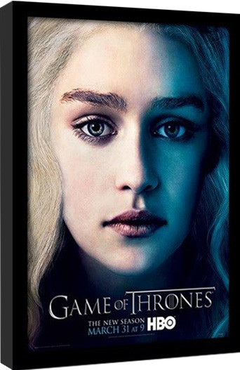Ingelijste poster GAME OF THRONES 3 - daenerys
