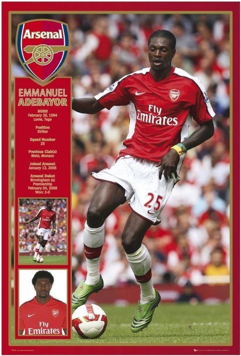 Poster Arsenal - adebayor 08/09