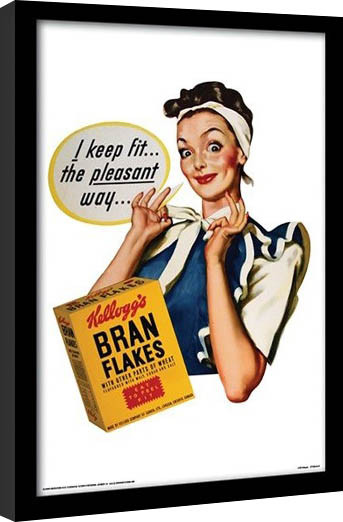 Ingelijste poster VINTAGE KELLOGGS - i keep fit