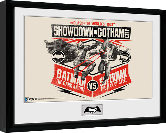 Oprawiony plakat Batman Vs Superman - Battle