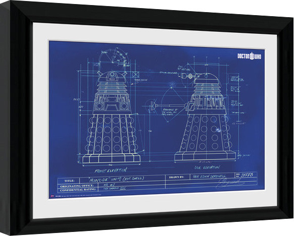 Poster incorniciato Doctor Who - Dalek Blueprint