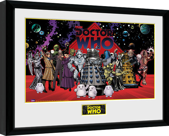 Poster incorniciato Doctor Who - Villains Landscape