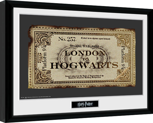 Zarámovaný plagát Harry Potter - Ticket