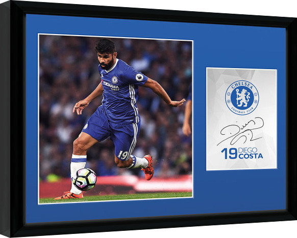 Rámovaný plakát Chelsea - Costa 16/17