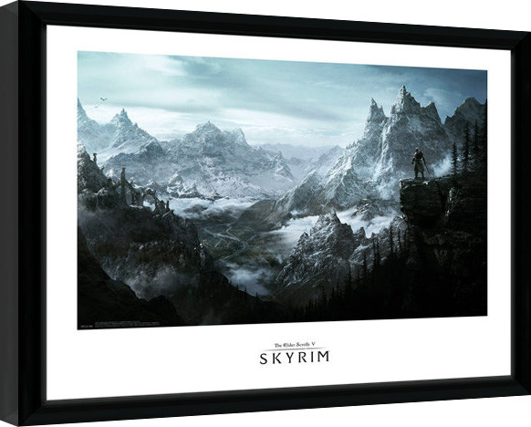 Zarámovaný plagát Skyrim - Vista