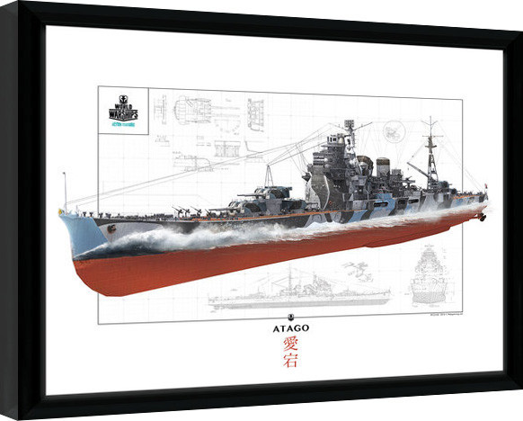 Poster incorniciato World Of Warships - Atago