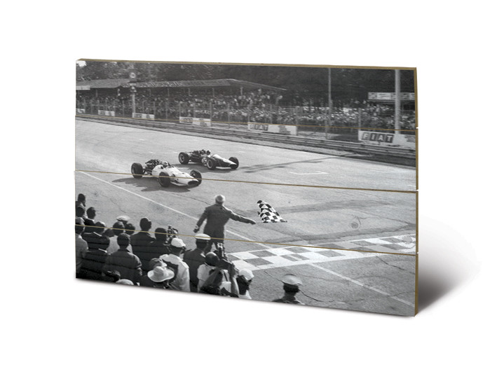 Poster su legno Monaco - Finish (B&W)