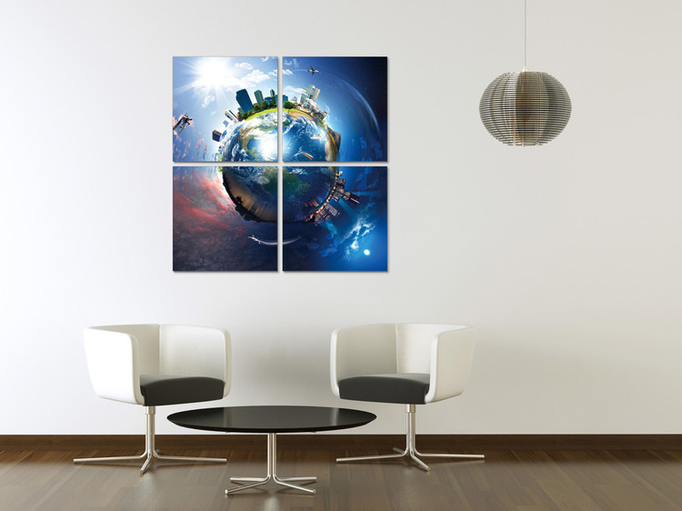 Globe from space Schilderij