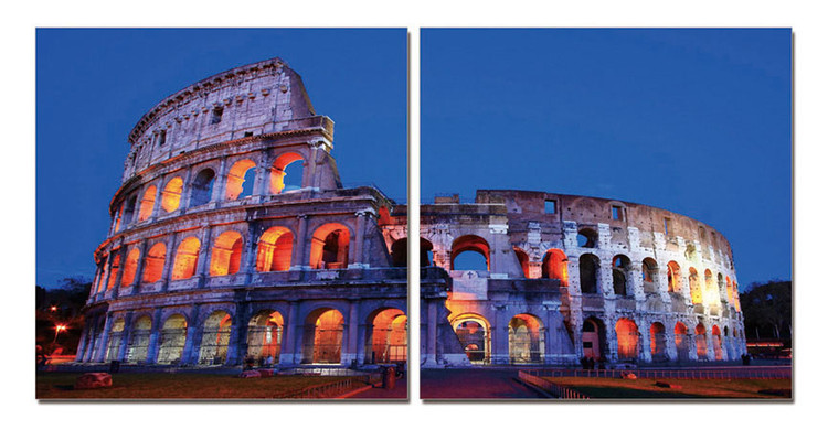 Coloseum night Mounted Art Print