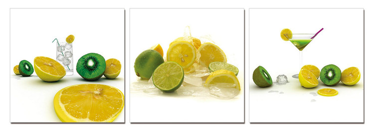 Orange and kiwi Schilderij