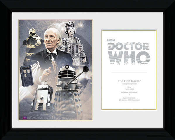 Poster incorniciato Doctor Who - 1st Doctor William Hartnell