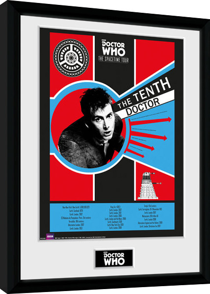 Poster incorniciato Doctor Who - Spacetime Tour 10th Doctor