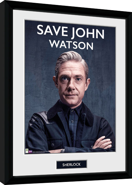 Ingelijste poster Sherlock - Save John Watson