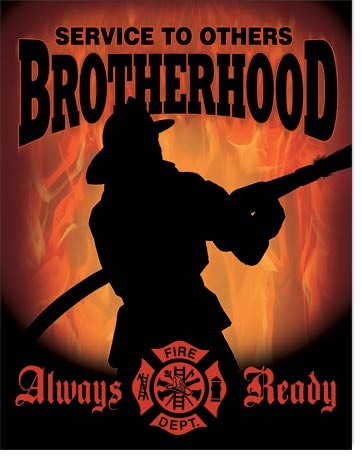 Metallschild Firemen - Brotherhood