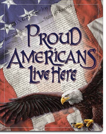 Metallschild Proud Americans