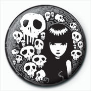 Anstecker Emily The Strange - skulls