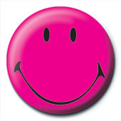 Kitűző SMILEY - pink