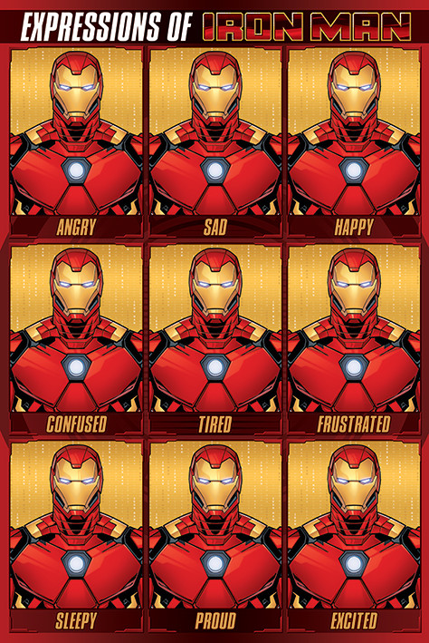 Poster Avengers - Expressions Of Iron Man