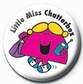 Button MR MEN (Little Miss Chatterbox)