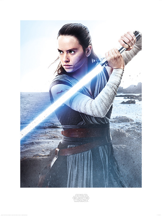 Art Print Star Wars The Last Jedi - Rey Engage