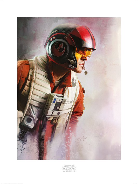Umělecký tisk Star Wars: Poslední z Jediů - Poe Paint