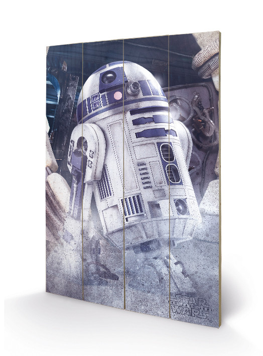 Poster su legno Star Wars: Gli ultimi Jedi - R2-D2 Droid
