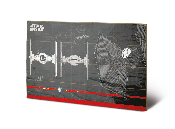 Poster su legno Star Wars: Gli ultimi Jedi - Tie Fighter Plans