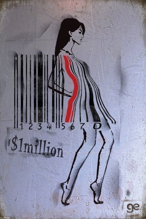 Plakát Ge Feng - barcode girl