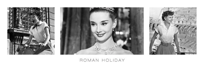 Plakát Audrey Hepburn - roman holiday triptych